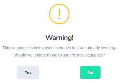 Update queued emails prompt