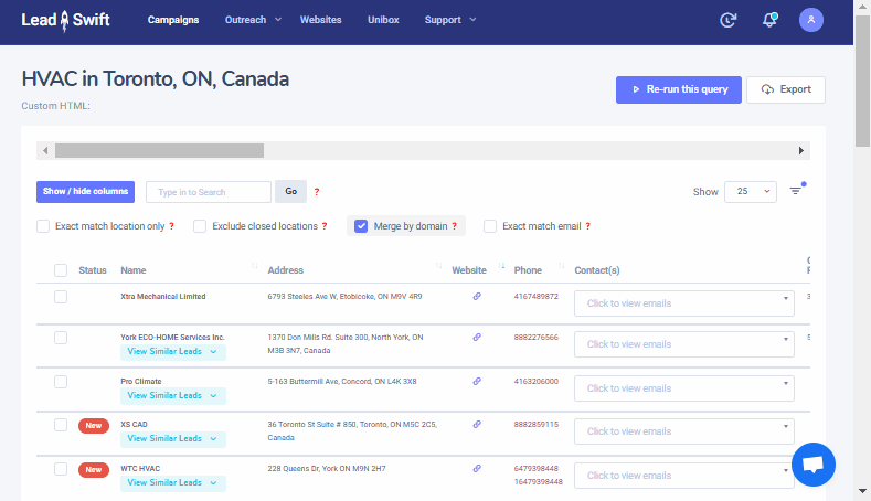 Searching for leads by job titles